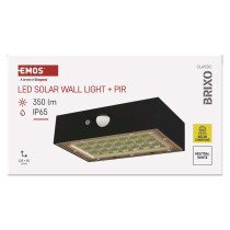Oprawa LED Garden BRIXO solarna z PIR, 350 lm, NW, czarna