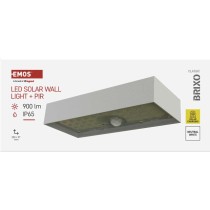 Oprawa LED Garden BRIXO solarna z PIR, 900 lm, NW, biała