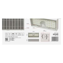 Oprawa LED Garden BRIXO solarna z PIR, 900 lm, NW, biała
