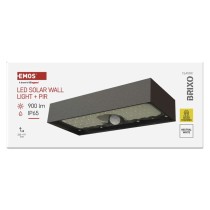 Oprawa LED Garden BRIXO solarna z PIR, 900 lm, NW, czarna