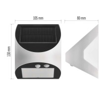 Oprawa LED Garden LUMI solarna z PIR, 240lm, biała, neutralna biel