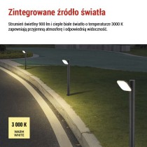 Słupek oświetleniowy LED Garden NIKA 50cm, ciepła biel, 12,5W, 900lm, IP44