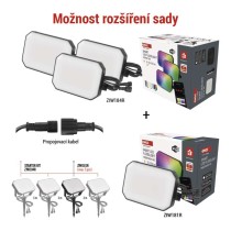 GoSmart venkovní LED reflektor, rozšiřující sada, 1 díl, 4 W, RGBIC stmívatelné, WiFi