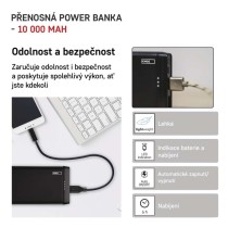 Powerbanka EMOS Alpha 10S, 10 000 mAh, 10 W, černá