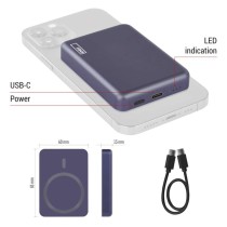 EMOS powerbank WI 522, 5 000 mAh, 20 W+Wireless, modra