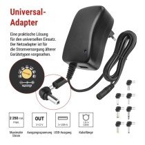 USB Netzteil 2250 mA, universal, schaltend  + Adapterstecker