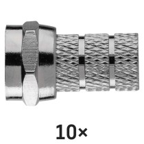 Konnektor F-Stecker für Koaxialkabel 3C2V, 10 Stk.