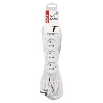 Przedłużacz 7 m / 5 gniazd / biały / PVC / 1 mm2