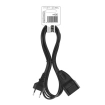 Przedłużacz 1,5 m / 1 gniazdo / czarny / PVC / 0,75 mm2