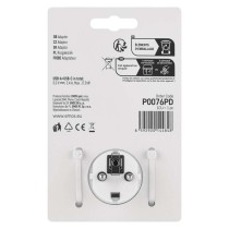 Rozgałęźnik 2×, 1×USB-A+1×USB-C, biało-szary