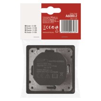 Gniazdo FRENCH z USB 2,1A max. IP20 antracyt