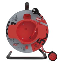 Przedłużacz bębnowy 50 m / 1 gniazdo / czerwony / PVC / 230 V / 1,5 mm2