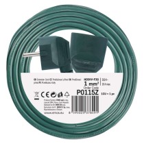 Przedłużacz 5 m / 1 gniazdo / zielony / PVC / 1 mm2