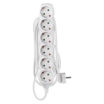 Hosszabbító 3 m / 6 aljzat / fehér / PVC / 1,5 mm2