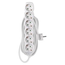 Hosszabbító 5 m / 6 aljzat / fehér / PVC / 1,5 mm2