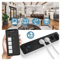GoSmart Okos hosszabbító-elosztó 2 m/4 konnektorral/kapcs./PVC/USB-vel és wifivel/1,5 mm2
