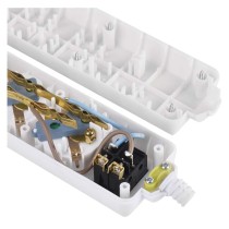 Steckdosenleiste ohne Kabel, 5 Steckdosen, Schalter SCHUKO