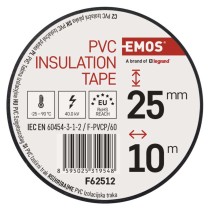 Isolierband PVC 25mm/10m Schwarz, 10 Stk.