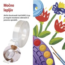  Dvostranski NANO trak 30 mm / 3 m, prozoren