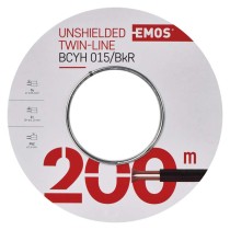 UTP-Kabel 2x0,15mm schwarzrot, 200m