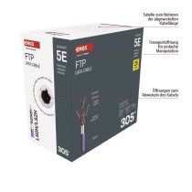 Datenkabel FTP CAT 5E LSZH, 305m