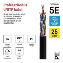EMOS UTP kábel CAT 5E , outdoor, 305m