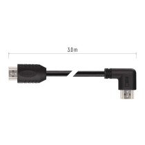Przewód HDMI 2.0 wtyk A – wtyk A 90°, 3m