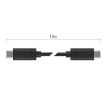 Kabel USB 2.0, wtyk C - C, szybkie ładowanie, transmisja danych, 1 m, czarny