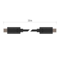 Kabel USB 2.0, wtyk C - C, szybkie ładowanie, transmisja danych, 2 m, czarny