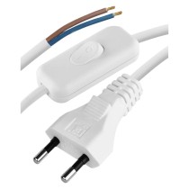 Przewód przyłączeniowy PVC 2x0,75mm z wyłącznikiem,3m biały