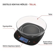 EMOS Digitális konyhai mérleg EV025