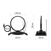 Zimmerantenne CITY RING-C550, DVB-T2, DAB, FM, LTE/4G/5G Filter