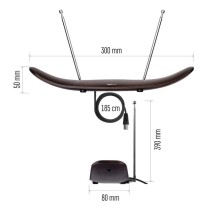 Zimmerantenne CITY WOOD-C500, DVB-T2, DAB, FM, LTE/4G/5G Filter
