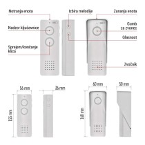 Brezžični komplet domačega avdio domofona H1087, 1 udeleženec