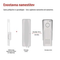Brezžični komplet domačega avdio domofona H1088, 1 udeleženec