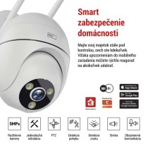 GoSmart Vonkajšia otočná kamera IP-800 WASP s WiFi, biela