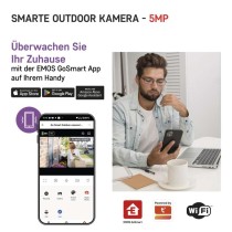 GoSmart Rotierende Outdoor IP Kamera mit WiFi IP-800 WASP, weiß