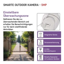 GoSmart Rotierende Outdoor IP Kamera mit WiFi IP-800 WASP, weiß