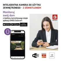 GoSmart Kamera zewnętrzna obrotowa IP-310 TORCH z WiFi i lampą, biała
