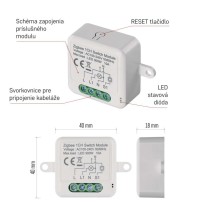 GoSmart spínací modul IP-2101SZ, ZigBee, 1-kanálový