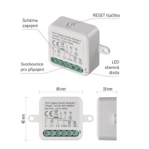 GoSmart modul spínací IP-2104SZ, ZigBee, 2-kanálový (nevyžaduje N vodič)