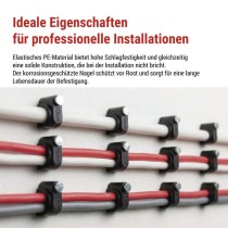 Kabelschelle 10 mm, schwarz, 50 Stk