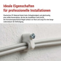 Kabelschelle 10 mm, weiss, 50 Stk