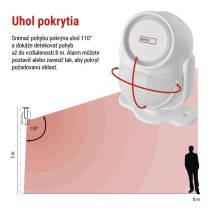 GoSmart alarm IP‑126L GUARDIAN s pohybovým senzorom, 6× dverový/okený senzor, WiFi