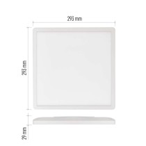 LED prisadené svietidlo FLORI štvorcový, biele, 18W, neutrálna biela