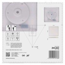 LED gaismeklis FLORI kvadrāts, balts, 18W, neitrāli balts