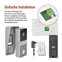EM-04Z 2WIRE Heim-Video-Türsprechset mit WiFi