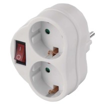 Razdelilec 2× schuko s stikalom