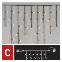 Standard LED Verbindungskette – Eiszapfen, 2,5 m, Außen, warm-weiß