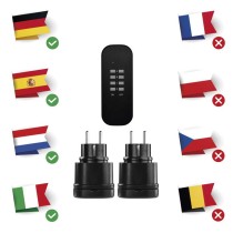 Funksteckdosen SCHUKO mit Fernbedienung, IP44